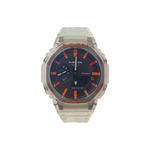 Часы Casio G-Shock Analog-Digital 2100 Series, арт. GA-2100SKE-7A, прозрачный/оранжевый - фото