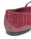 Балетки с эффектом крокодила Sfera, бордовый - фото 4