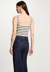 Топ STRIPED SQUARE NECK Morgan, кремовый - фото 3