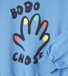 Хлопковый джерси свитшот High Five Bobo Choses, синий - фото 3