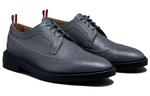 Туфли Almond-toe Leather Brogues THOM BROWNE, серый - фото 4