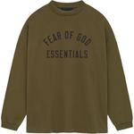 Jersey Long Sleeve Tee Fear Of God Essentials, оливковый - фото 3