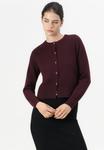 Кардиган Vero Moda VMKACY LS O-NECK, Winetasting/Bordeaux - фото 4
