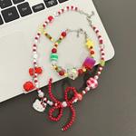 Sanrio Hello Kitty акриловое ожерелье женское мультяшные бусины - фото 5