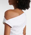 Мини-платье Phare из хлопка с драпировкой Staud, белый - фото 6