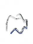 Кольцо с кристаллами Marni, синий - фото 4