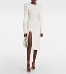 Шерстяное платье миди Stella McCartney, кремовый - фото 2