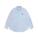 Рубашка A Bathing APE с вышитым полосатым логотипом Aape, синий - фото