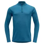 Лонгслив DEVOLD OF NORWAY Breeze Merino 150 half zip, синий - фото
