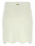 Мини-юбка с ажурными деталями Twinset, белый - фото