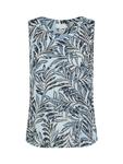 Топ с принтом в виде листьев янтаря KAFFE, Blue - фото 5