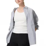 UNIQLO Топ-майка женская белая с U-образным вырезом и открытой спиной - фото