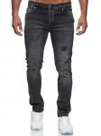 Джинсы RESLAD Jeans Destroyed Stretch Denim, черный - фото