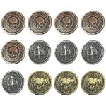 Набор из 12 металлических монет-монстров RGFK - фото