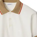 Хлопковая поло Burberry, белый - фото 3