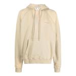 Толстовка Men's OFF-WHITE Back Stripe Pattern Printing Pullover Hooded Long Sleeves Loose Fit Beige, белый - фото