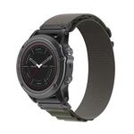 Ремешок Alpine Loop для Garmin совместимый, нейлоновый, длина 232–270 мм, для Apple Watch, армейский зеленый с серебристой застежкой - фото 6