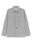 Рубашка с завязками Jil Sander, серый - фото