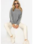 Пуловер SASSYCLASSY Pullover mit Zierblenden, серый - фото 3