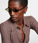 Норма солнцезащитные очки кошачий глаз The Attico, Silver/Black/Navy - фото 3