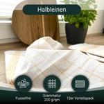 Чайные полотенца набор  Zollner, желтый - фото 5