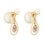 DIOR Смоляные серьги унисекс белые - фото