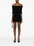 Облегающее платье мини Off Shoulder WARDROBE.NYC, черный - фото 2