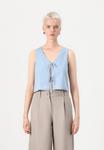 Блуза ONLNOVA TIE VEST - Top ONLY, цвет Light Blue Denim - фото