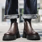 Челси Ботинки Мужские Weishibangwei, цвет Brown Fleece-lined - фото 13