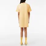 LACOSTE Желтое женское платье с короткими рукавами - фото 3