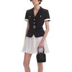 V-образный миди-платье Self-portrait, белый - фото 5