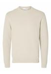 Свитер Ls Structure Crew Neck Noos Selected, цвет oatmeal - фото