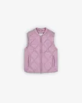 Стеганый жилет для девочки с вышитым логотипом Scalpers, фиолетовый - фото