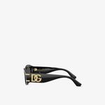 Солнцезащитные очки Dolce & Gabbana овальные с оправой из ацетата, черный - фото 3