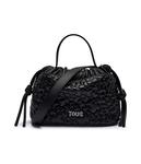 Сумка-мешок женская Tous с тиснением, черный - фото