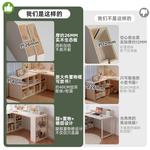 Угловой стол Naijia 120x120 см L-образный с полками, теплый белый - фото 2