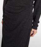 Драпированная миди-юбка Vince, Dk H Grey - фото 4