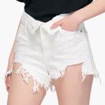 Джинсовые шорты женские белые Alexander Wang - фото 4