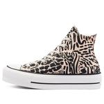 Кроссовки chuck taylor all star platform high 'jungle art' Converse, бежевый - фото