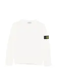Свитер с нашивкой-логотипом Stone Island Junior, белый - фото