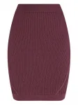 Вязаная мини-юбка в рубчик Balmain, фиолетовый - фото