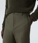 Прямые брюки из хлопка Valentino, оливковый - фото 5