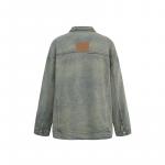 Джинсовая куртка унисекс YearnObtainRainbow, белый (кожаная бирка расположена внизу справа) - фото 2