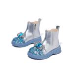 Детская обувь со стразами и кристаллами Snoffy, синий - фото 3