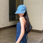 AAJF Панама, Face Mask Denim Bucket Hat DY Light Blue - фото 11