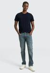 Футболка TOM TAILOR DENIM Basic T-shirt, Sky Captain Blue/Dark Blue - фото 2