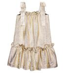 Металлическое платье Stella McCartney Kids, золотой - фото 4