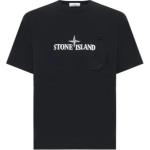 Футболка мужская черная Stone Island, черный - фото