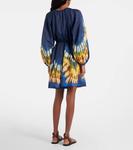 Платье-мини Martine из пестрой рами Alémais, Navy - фото 3