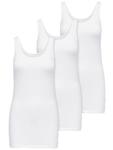 Топ ONLY 3er Set New Long Tank, цвет weiß (white) - фото